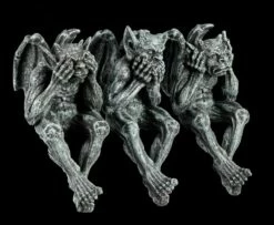Gargoyle Kantenhocker 3er Set - Nichts Böses
