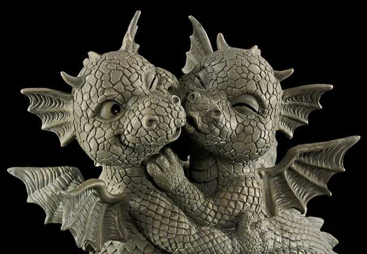 Gartenfigur - Drachen Paar Küsst Sich 9 Gartenfigur - Drachen Paar Küsst Sich – Bild 7