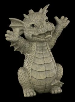 Gartenfigur - Begrüßungs Drache - Hallo