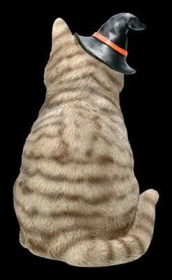 Graue Hexen-Katze Mit Zauberhut -FIGUREN Verkäufe 2D AMI 13805 Graue Hexen Katze mit Zauberhut 3 1280x1280