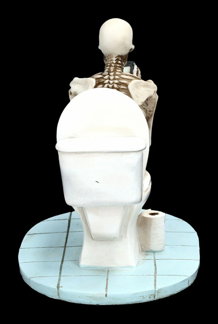 Skelett Figur Sitzt Auf WC 6 Skelett Figur Sitzt Auf WC – Bild 4
