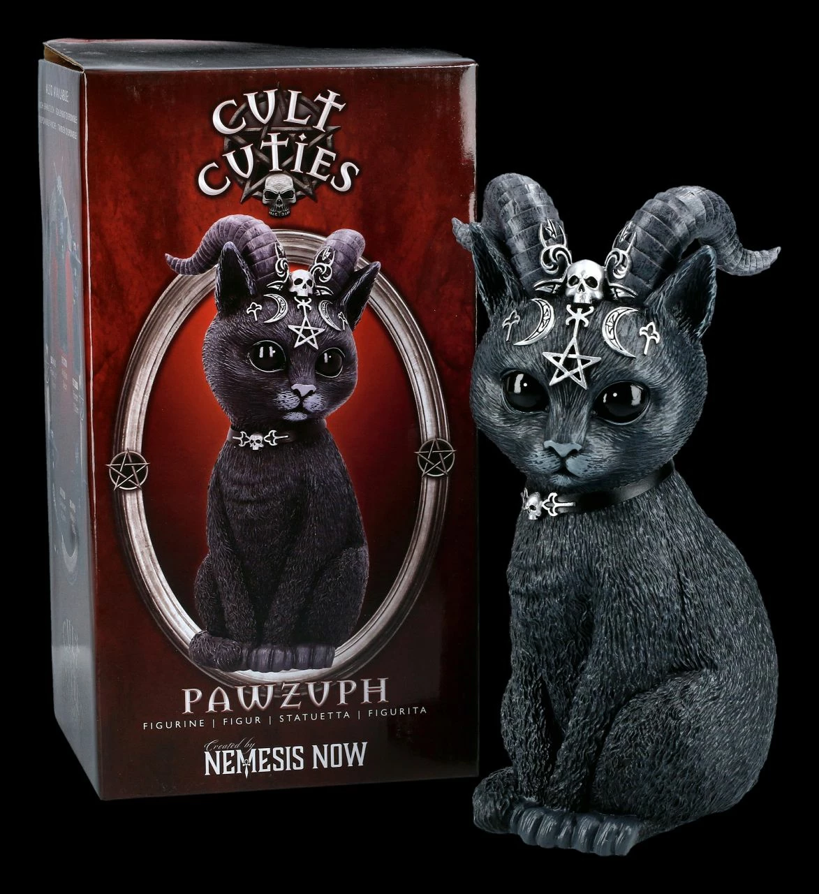 NEMESIS NOW Okkulte Katzenfigur Mit Hörnern - Pawzuph Groß 5 NEMESIS NOW Okkulte Katzenfigur Mit Hörnern - Pawzuph Groß – Bild 3