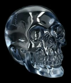 Durchsichtiger Totenkopf - Hellblau