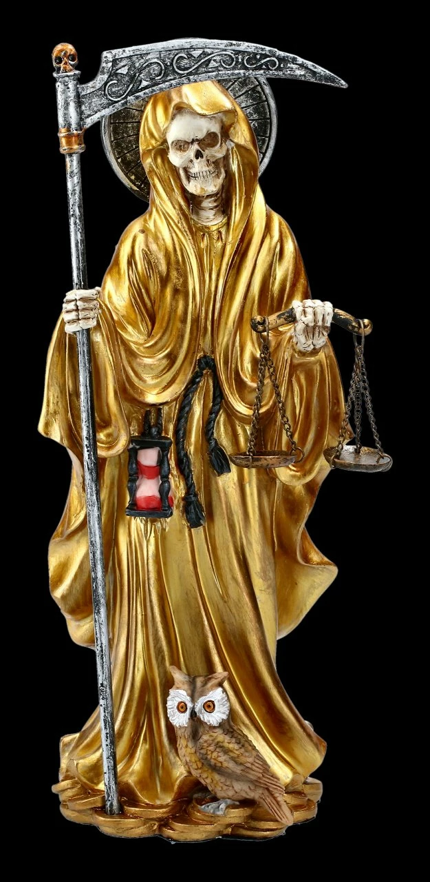 Santa Muerte Figur - Goldfarben 4 Santa Muerte Figur - Goldfarben – Bild 2