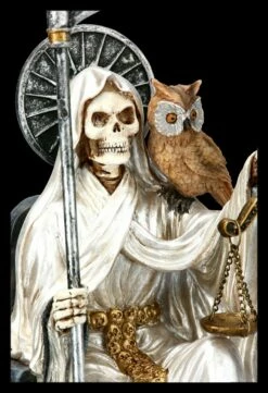 Sitzende Santa Muerte Figur - Weiß -FIGUREN Verkäufe 2D FS13957 Sitzende Santa Muerte Figur weiss 2 1280x1280