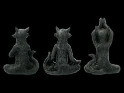 Schwarzen Yoga Katzen Figuren - 3er Set -FIGUREN Verkäufe 2D FS20677 Schwarzen Yoga Katzen Figuren 3er Set 5 1280x1280