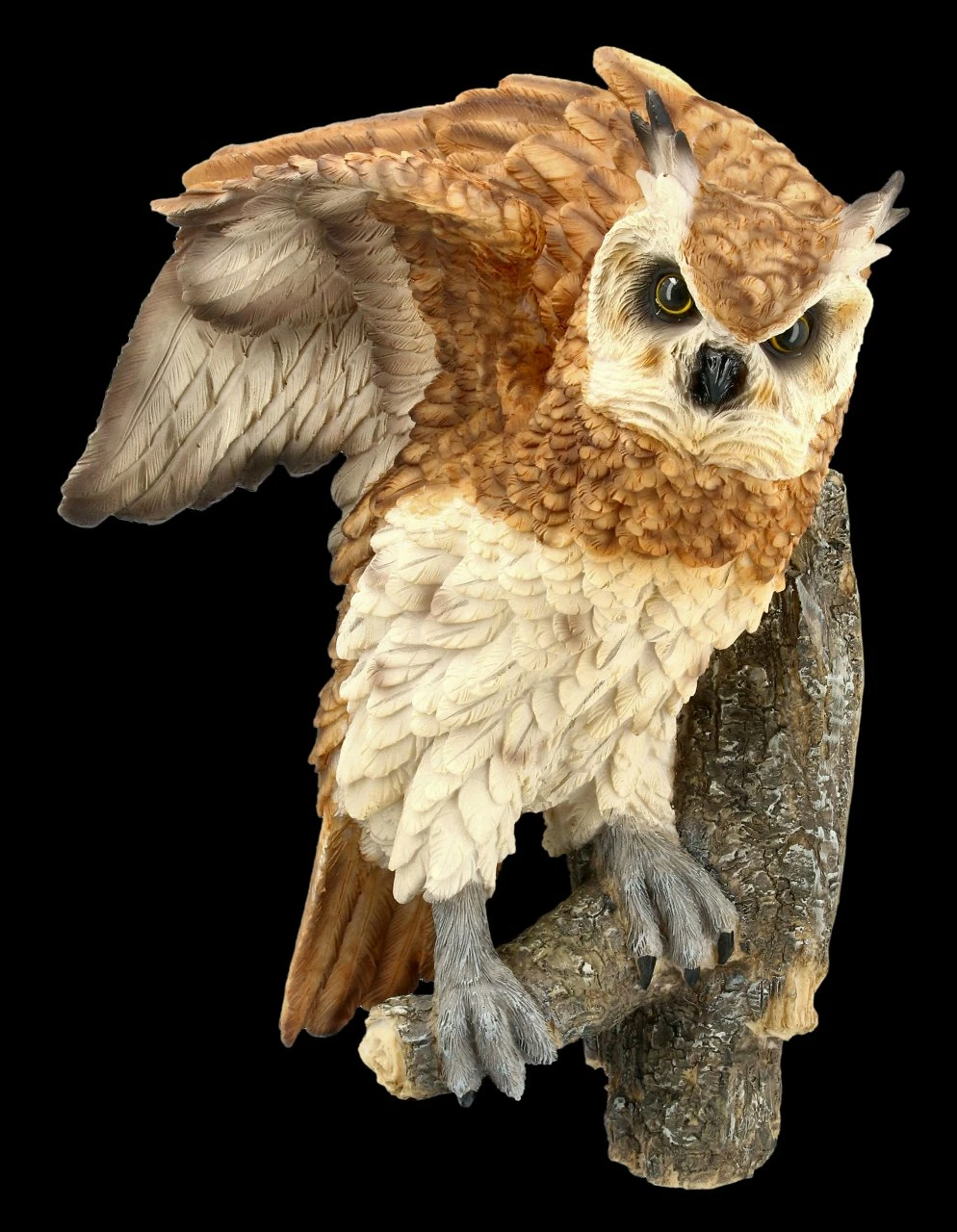 Wandrelief - Waldohreule Auf Ast Sitzend 3 Wandrelief - Waldohreule Auf Ast Sitzend