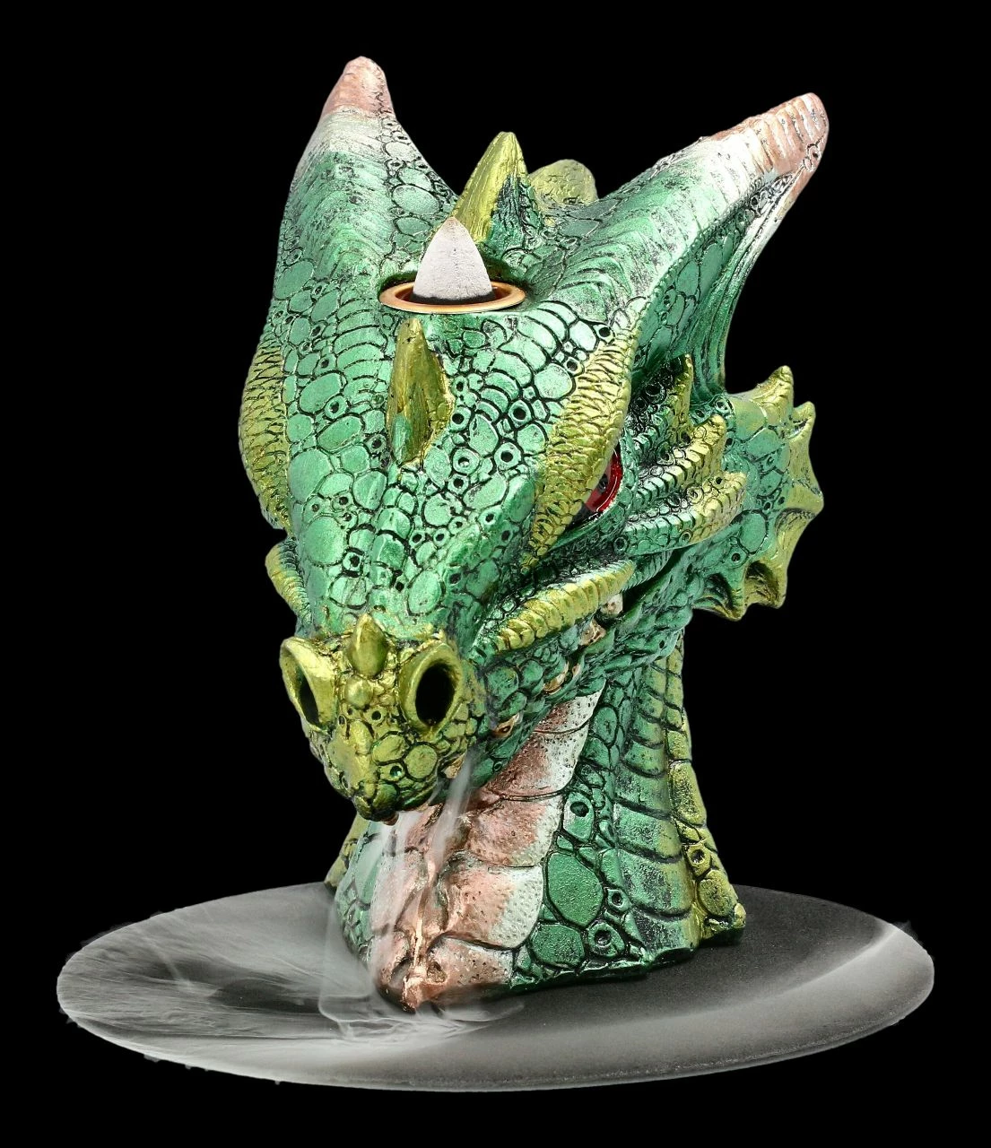 Backflow Räucherhalter - Grüner Drachenkopf Groß 7 Backflow Räucherhalter - Grüner Drachenkopf Groß – Bild 5