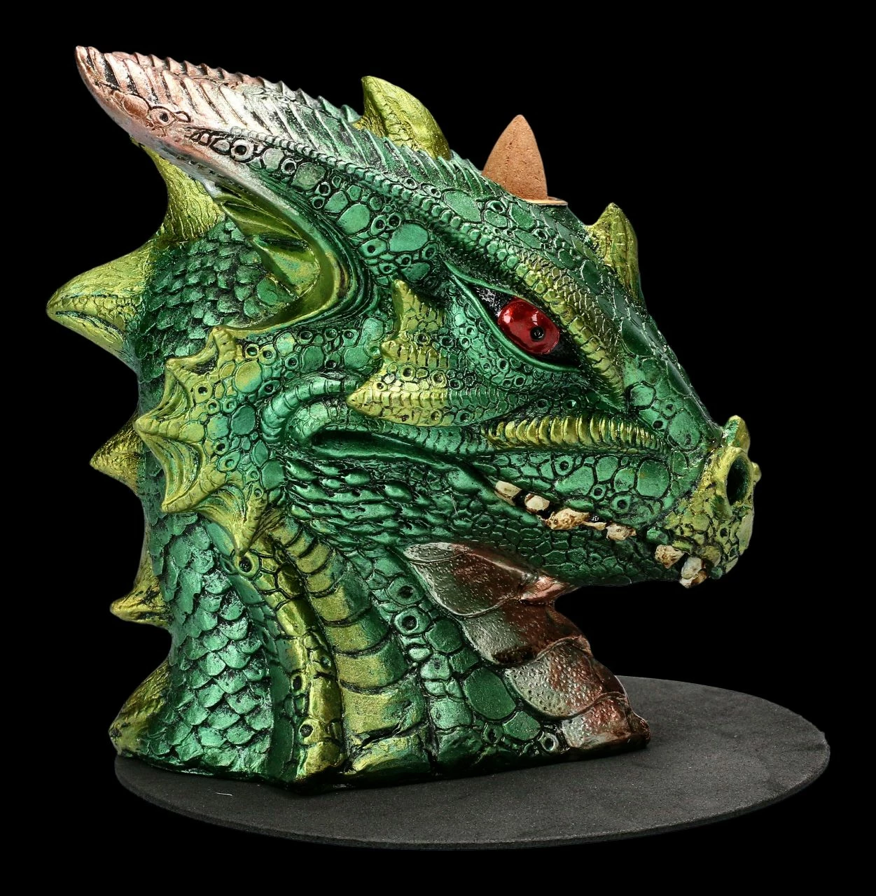 Backflow Räucherhalter - Grüner Drachenkopf Groß 6 Backflow Räucherhalter - Grüner Drachenkopf Groß – Bild 4