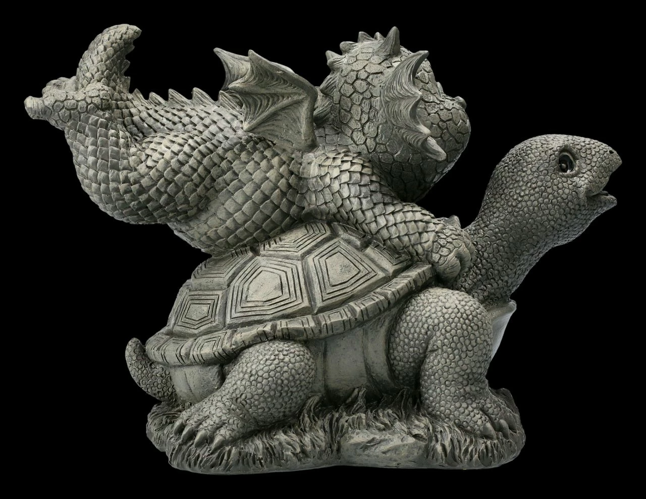 Gartenfigur - Drache Mit Schildkröte 7 Gartenfigur - Drache Mit Schildkröte – Bild 5