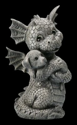 Gartenfigur - Drache Mit Hundewelpe -FIGUREN Verkäufe 2D FS22665 Gartenfigur Drache mit Hundewelpen 5 1280x1280
