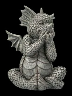 Gartenfigur - Drache Lacht Sich Ins Fäustchen Klein