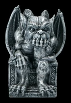 Gargoyle Figur - Kleiner Herrscher Auf Thron