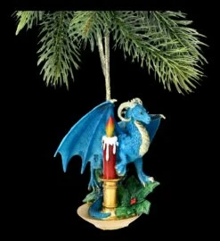 Christbaumschmuck - Weihnachts-Drache Mit Kerze