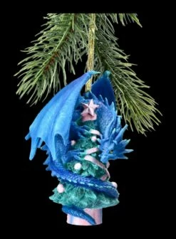 Christbaumschmuck - Weihnachts-Drache Mit Baum