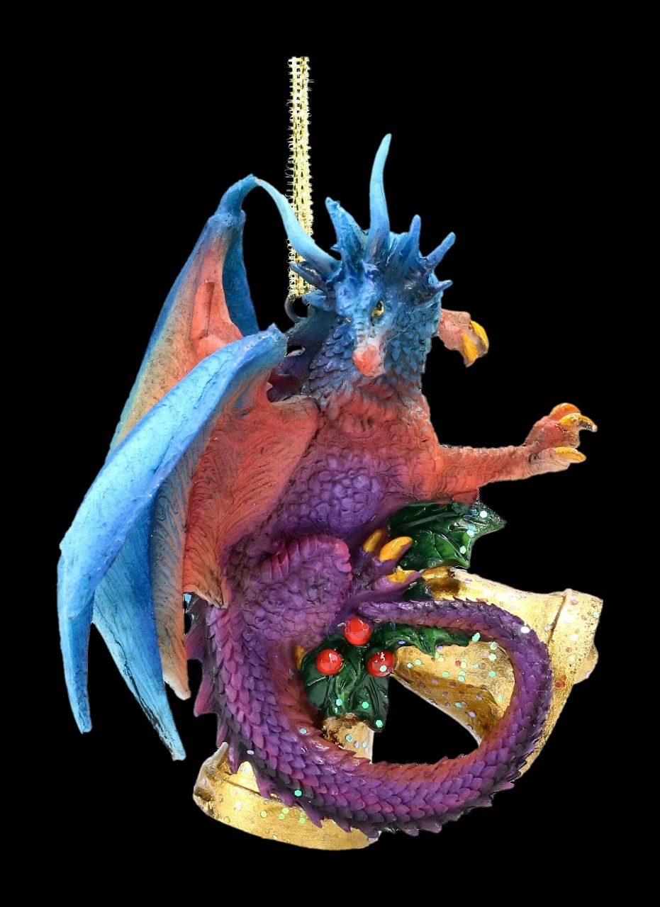 Christbaumschmuck - Weihnachts-Drache Glöckchen 4 Christbaumschmuck - Weihnachts-Drache Glöckchen – Bild 2