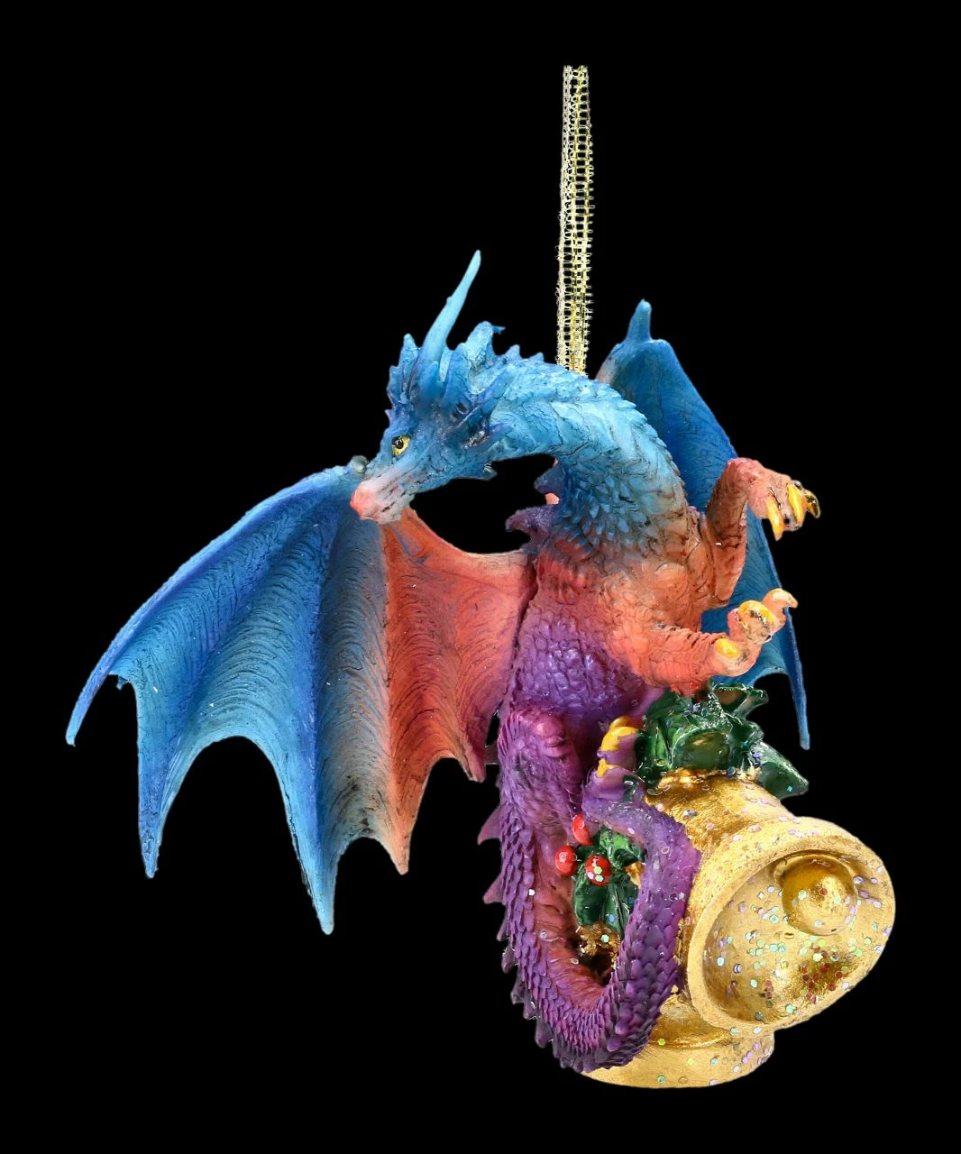 Christbaumschmuck - Weihnachts-Drache Glöckchen 5 Christbaumschmuck - Weihnachts-Drache Glöckchen – Bild 3