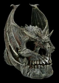 FIGUREN Verkäufe -FIGUREN Verkäufe 2D FS22708 Drache auf Totenkopf Draco Skull 6 1280x1280