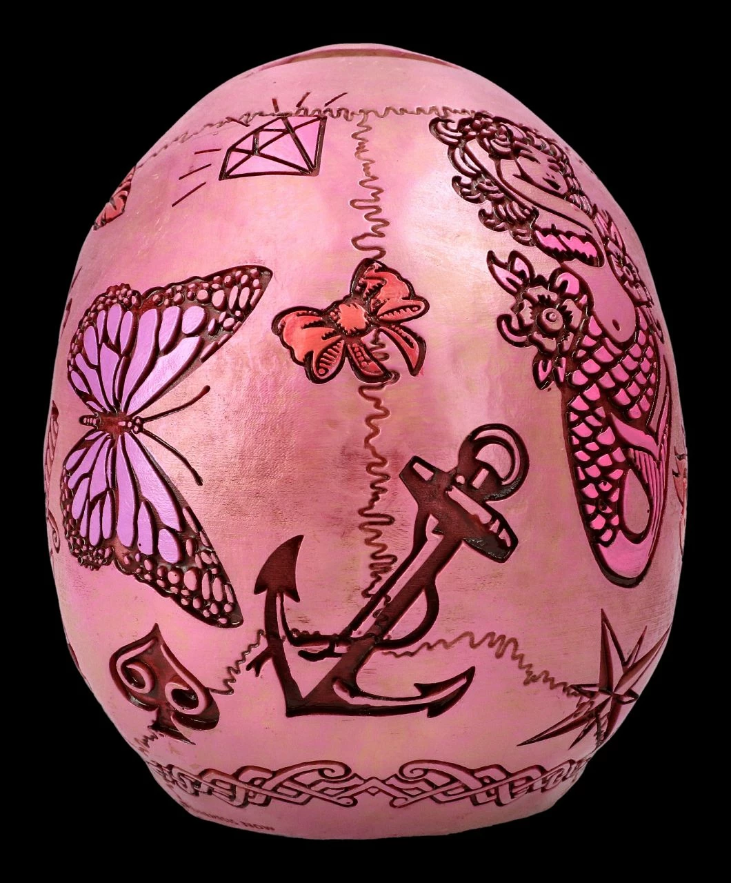 NEMESIS NOW Totenkopf - Tattoo Spardose - Pink 10 NEMESIS NOW Totenkopf - Tattoo Spardose - Pink – Bild 8