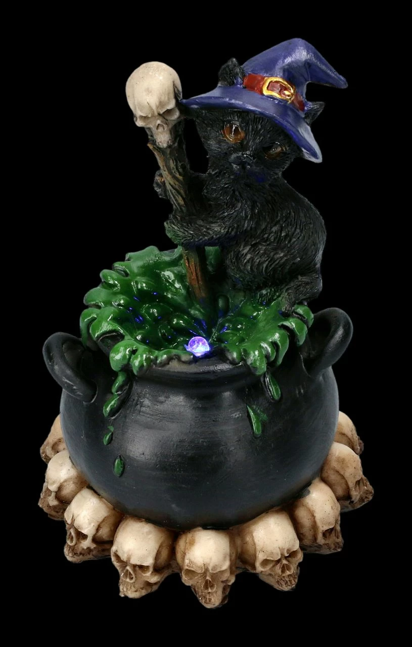 Hexen Katzenfigur Mit LED - Spook Braut Zaubertrank 11 Hexen Katzenfigur Mit LED - Spook Braut Zaubertrank – Bild 9