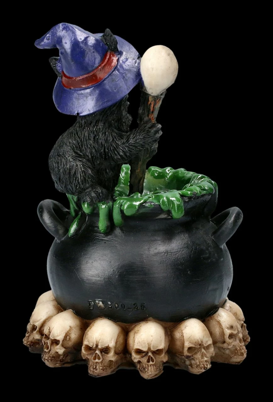 Hexen Katzenfigur Mit LED - Spook Braut Zaubertrank 5 Hexen Katzenfigur Mit LED - Spook Braut Zaubertrank – Bild 3