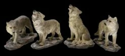Wolf Figuren 4er Set - Wildes Rudel
