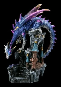 Drachen Figur Auf Burg - Blauer Terror -FIGUREN Verkäufe 2D FS22830 Drachen Figur auf Burg Blauer Terror 1 1280x1280