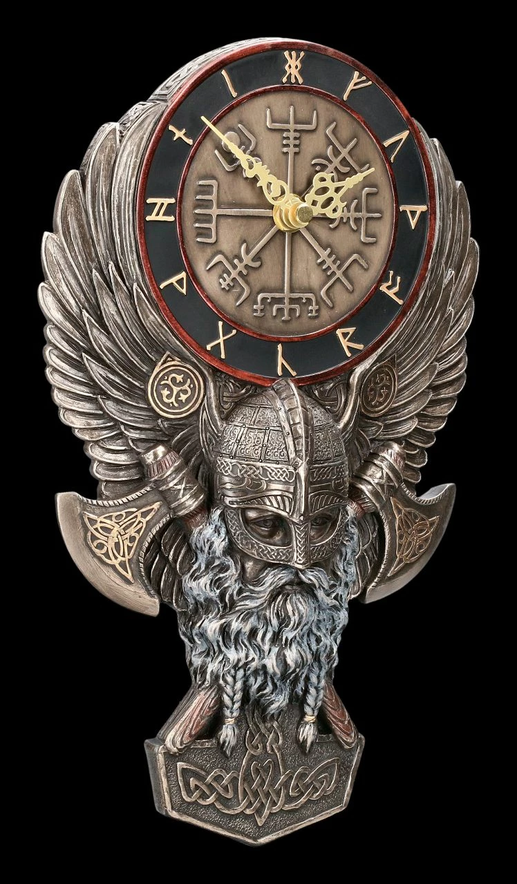 Wanduhr Wikinger - Vegvisir 4 Wanduhr Wikinger - Vegvisir – Bild 2