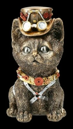 Katzen Figur - Steampunk Kitty Mit Zylinder -FIGUREN Verkäufe 2D FS22916 Katzen Figur Steampunk Kitty mit Zylinder 3 1280x1280