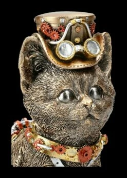 Katzen Figur - Steampunk Kitty Mit Zylinder -FIGUREN Verkäufe 2D FS22916 Katzen Figur Steampunk Kitty mit Zylinder 9 1280x1280