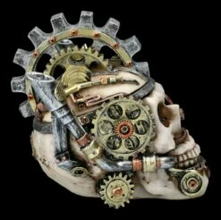 Totenkopf Steampunk Schatulle - Metal Head -FIGUREN Verkäufe 2D FS23104 Totenkopf Steampunk Metal Head 6 1280x1280