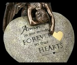 Tier Urne - Bronzierter Engel Mit Herz -FIGUREN Verkäufe 2D FS23142 Tier Urne Bronzierter Engel mit Herz 7 1280x1280