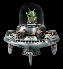 Alien Figur Im UFO Mit LED - First Contact