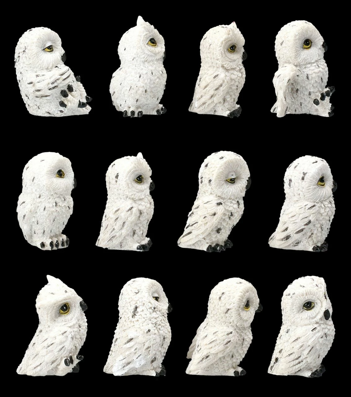 Schneeeulen Figuren - Niedliches 12er Set 6 Schneeeulen Figuren - Niedliches 12er Set – Bild 4