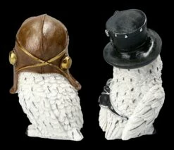 Schneeeulen Figuren Set - Fliegerhaube & Zylinder -FIGUREN Verkäufe 2D FS23279 SChneeeulen Figuren Set Flliegerhaube und Zylinder 3 1280x1280