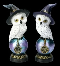 Schneeeulen Figuren Set - Zauberer