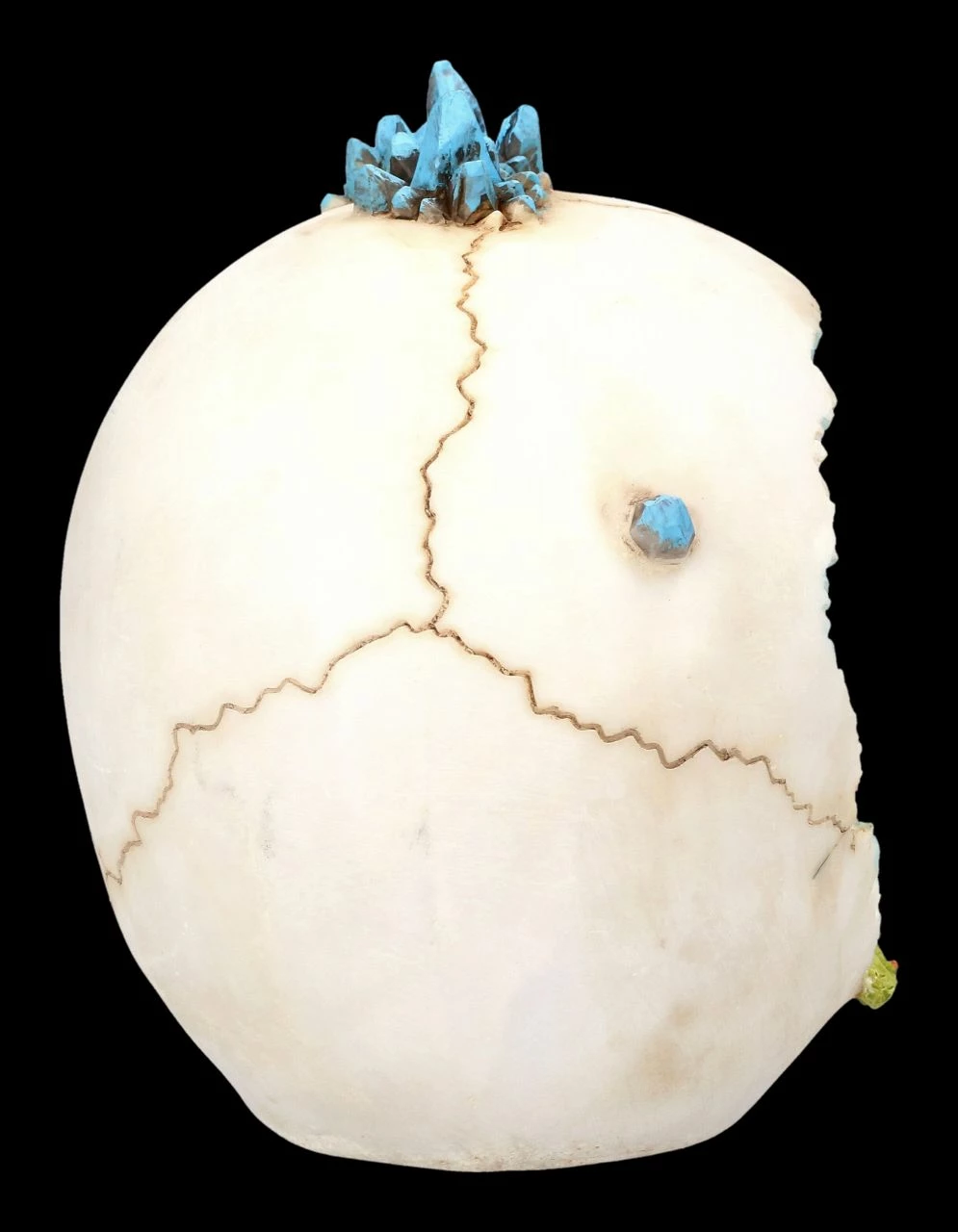 Totenkopf Mit Drache - Crystal Cave Blue 7 Totenkopf Mit Drache - Crystal Cave Blue – Bild 5