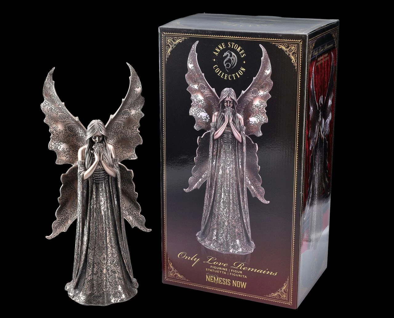 Engel Figur - Only Love Remains Bronziert 4 Engel Figur - Only Love Remains Bronziert – Bild 2