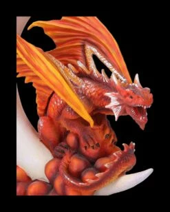 Drachenfigur Rot - Feuerdrache Auf Halbmond -FIGUREN Verkäufe 2D FS23472 Drachenfigur rot Feuerdrache auf Halbmond 10 1280x1280