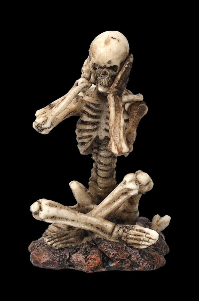 Skelett Figuren Sitzend 3er Set - Nichts Böses 9 Skelett Figuren Sitzend 3er Set - Nichts Böses – Bild 7