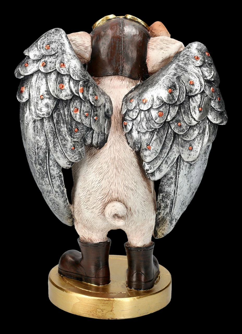 Schweinchen Figur Mit Flügeln - Porky Pilot 7 Schweinchen Figur Mit Flügeln - Porky Pilot – Bild 5