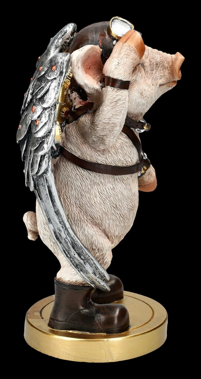 Schweinchen Figur Mit Flügeln - Porky Pilot 8 Schweinchen Figur Mit Flügeln - Porky Pilot – Bild 6