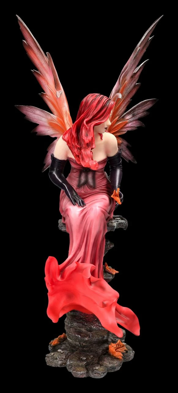 Elfenfigur - Herbstfee Carreen Mit Drache Rot 7 Elfenfigur - Herbstfee Carreen Mit Drache Rot – Bild 5