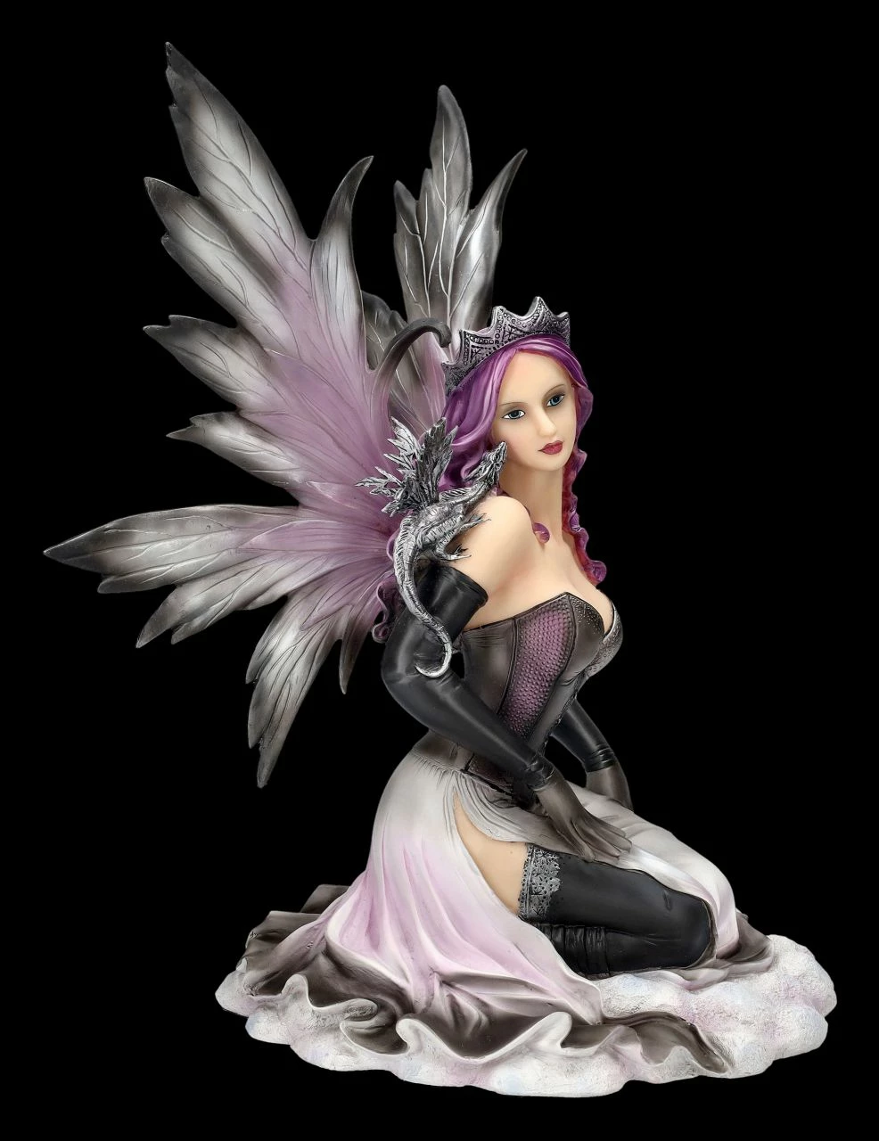 Elfenfigur - Winterfee Tameka Mit Drache 4 Elfenfigur - Winterfee Tameka Mit Drache – Bild 2