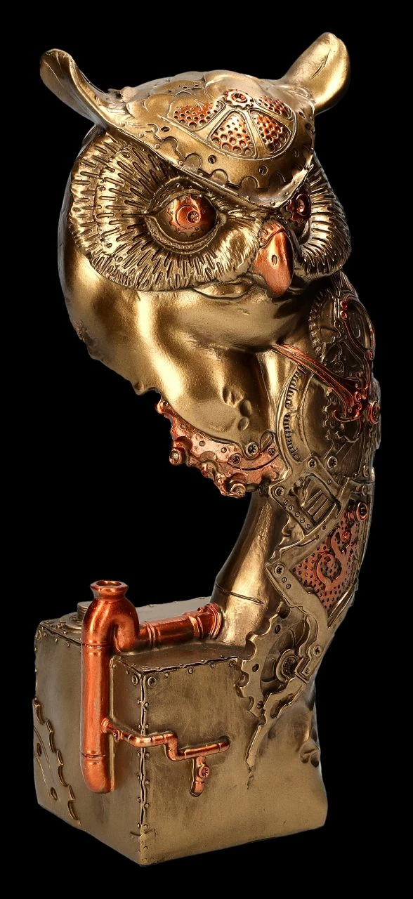 Steampunk Eulen Figur - Ohm Owl 4 Steampunk Eulen Figur - Ohm Owl – Bild 2