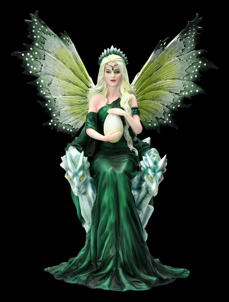 Elfen Figur Mit Drachenei - Mutter Der Drachen 3 Elfen Figur Mit Drachenei - Mutter Der Drachen