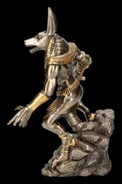Anubis Krieger Figur Auf Felsen - Bronziert -FIGUREN Verkäufe 2D FS23928 Anubis Krieger Figur auf Felsen bronziert 2 1280x1280