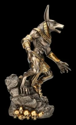 Anubis Krieger Figur Auf Felsen - Bronziert -FIGUREN Verkäufe 2D FS23928 Anubis Krieger Figur auf Felsen bronziert 4 1280x1280