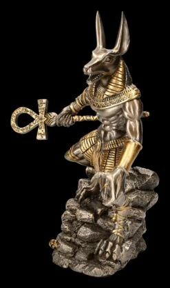 Anubis Krieger Figur Auf Felsen - Bronziert -FIGUREN Verkäufe 2D FS23928 Anubis Krieger Figur auf Felsen bronziert 6 1280x1280