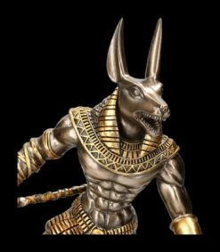 Anubis Krieger Figur Auf Felsen - Bronziert -FIGUREN Verkäufe 2D FS23928 Anubis Krieger Figur auf Felsen bronziert 7 1280x1280
